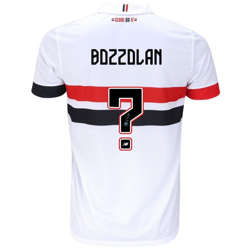 Gyermek Gabriel Bozzolan #0 Fehér Piros Fekete Hazai Jersey 2024/25 Mez Póló Ing