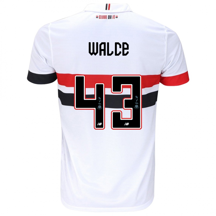 Gyermek Walce #43 Fehér Piros Fekete Hazai Jersey 2024/25 Mez Póló Ing