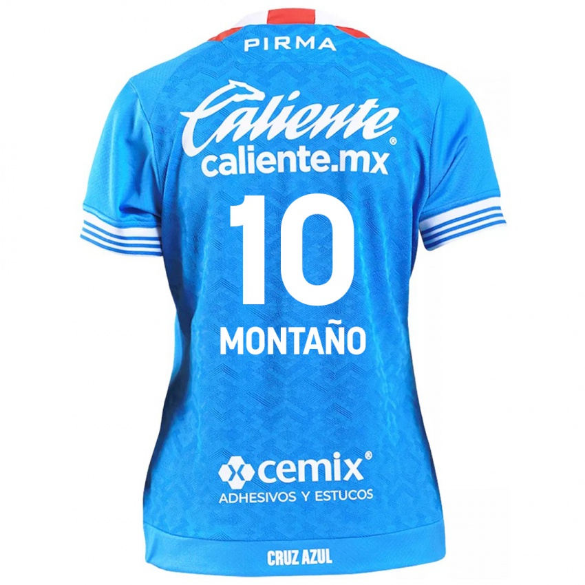 Gyermek Andrés Montaño #10 Égszínkék Hazai Jersey 2024/25 Mez Póló Ing