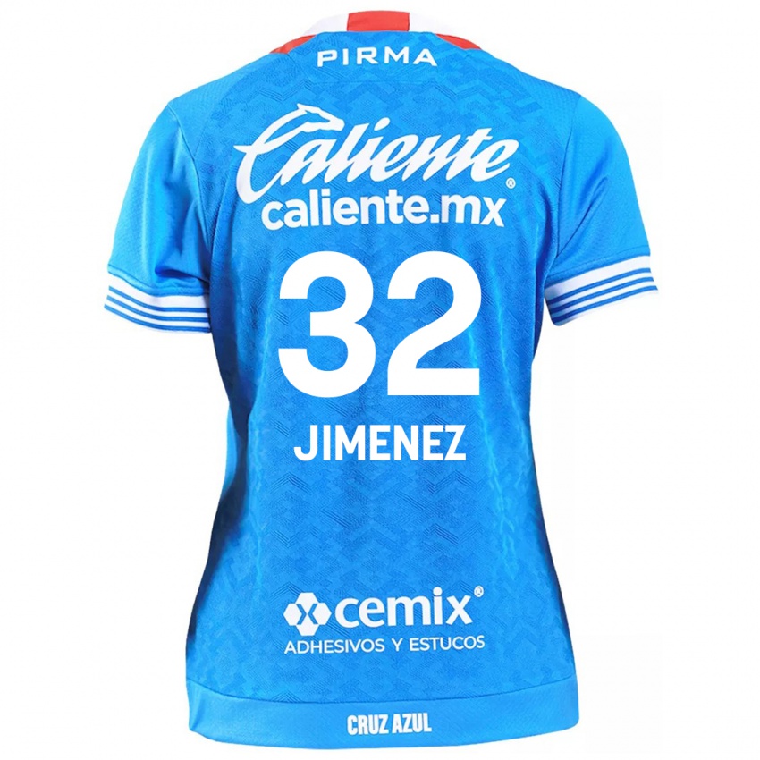 Gyermek Cristian Jimenez #32 Égszínkék Hazai Jersey 2024/25 Mez Póló Ing