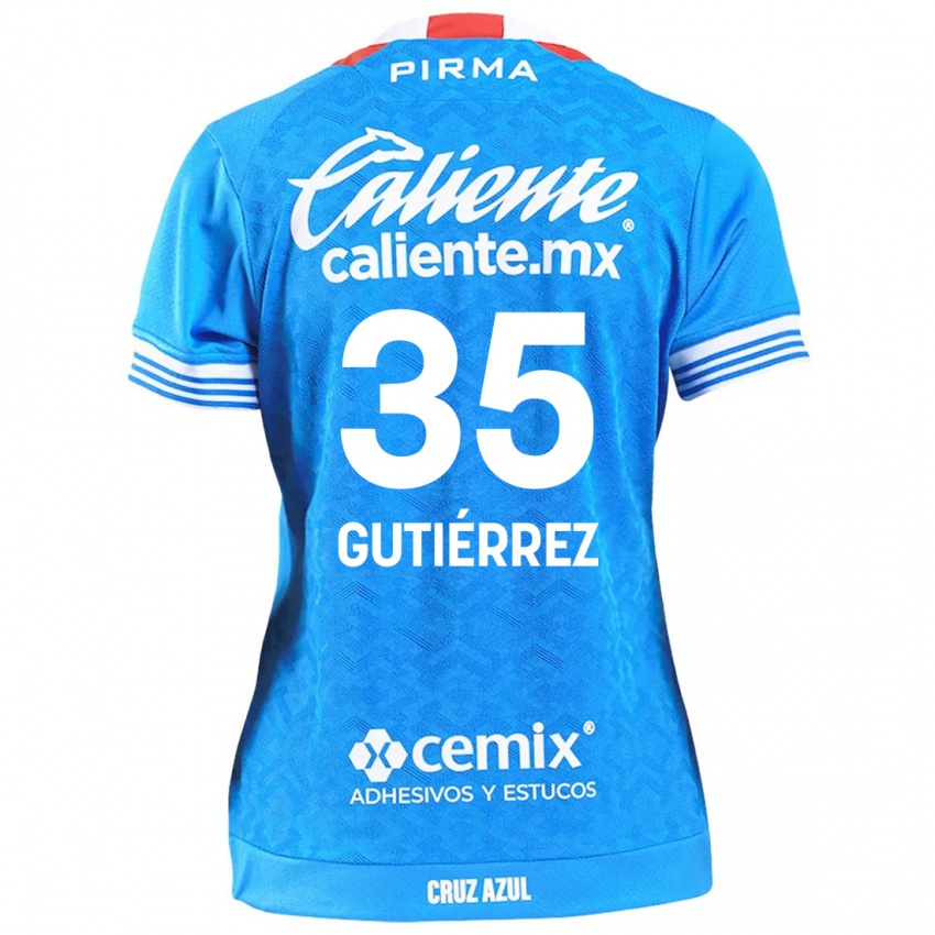 Gyermek Luis Gutiérrez #35 Égszínkék Hazai Jersey 2024/25 Mez Póló Ing