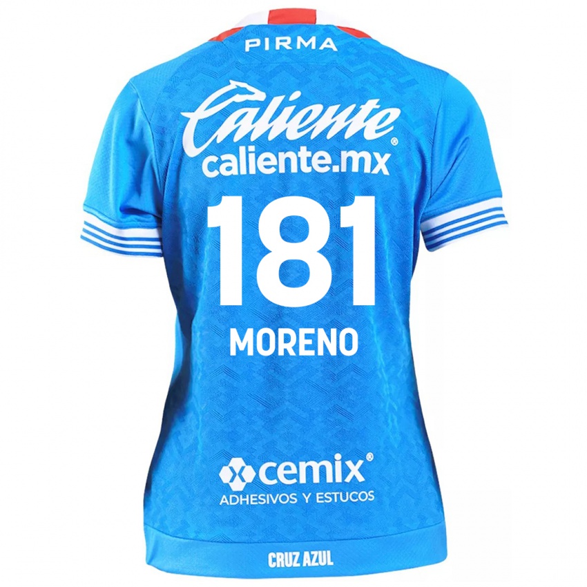 Gyermek Roberto Moreno #181 Égszínkék Hazai Jersey 2024/25 Mez Póló Ing