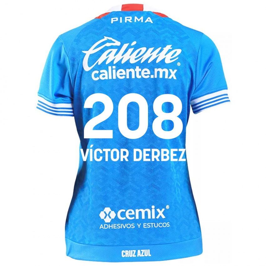 Gyermek Louis Víctor Derbez #208 Égszínkék Hazai Jersey 2024/25 Mez Póló Ing