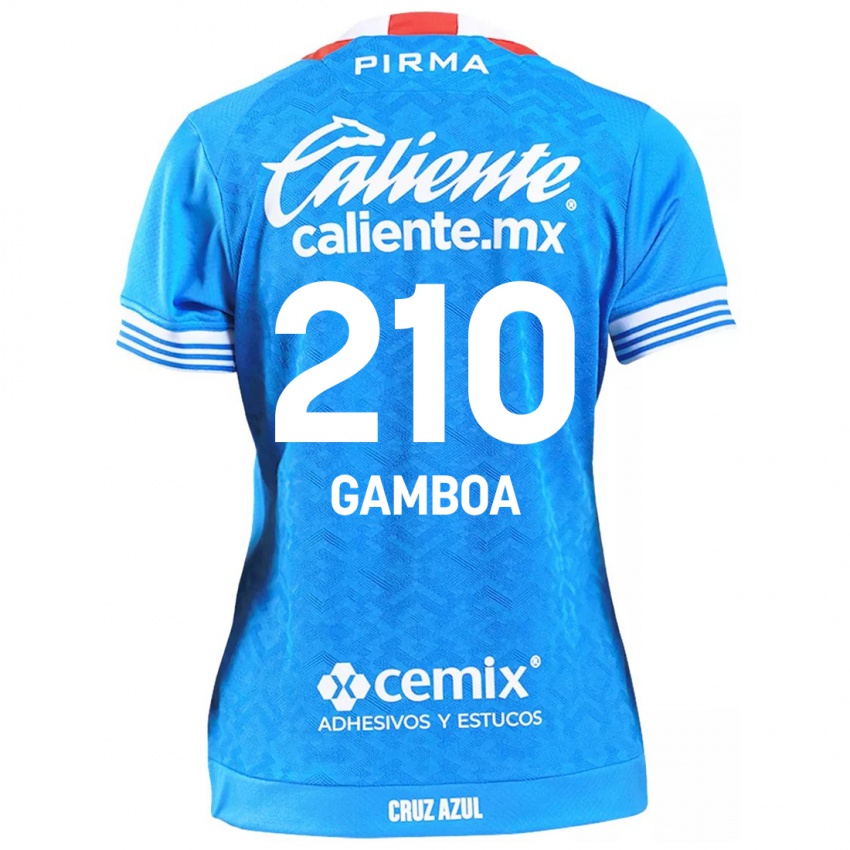 Gyermek Bryan Gamboa #210 Égszínkék Hazai Jersey 2024/25 Mez Póló Ing