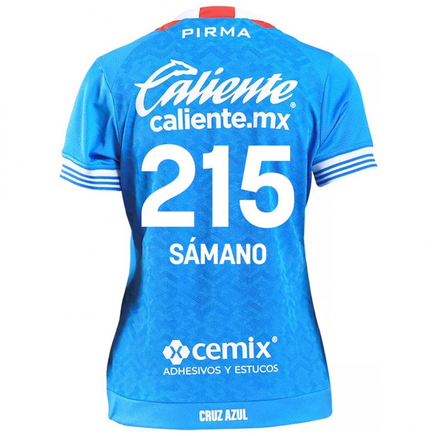 Gyermek Fernando Sámano #215 Égszínkék Hazai Jersey 2024/25 Mez Póló Ing