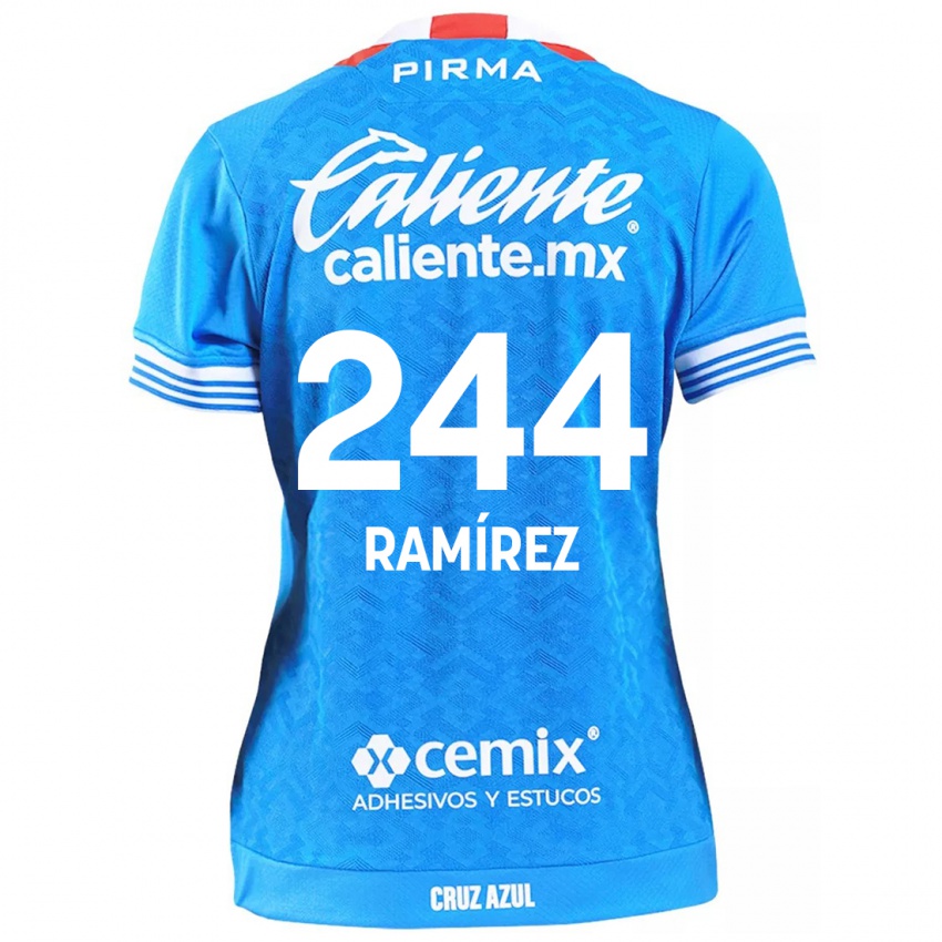 Gyermek Nicolás Ramírez #244 Égszínkék Hazai Jersey 2024/25 Mez Póló Ing