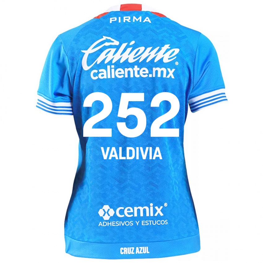 Gyermek Christian Valdivia #252 Égszínkék Hazai Jersey 2024/25 Mez Póló Ing