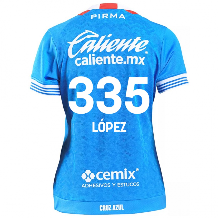 Gyermek Alfredo López #335 Égszínkék Hazai Jersey 2024/25 Mez Póló Ing