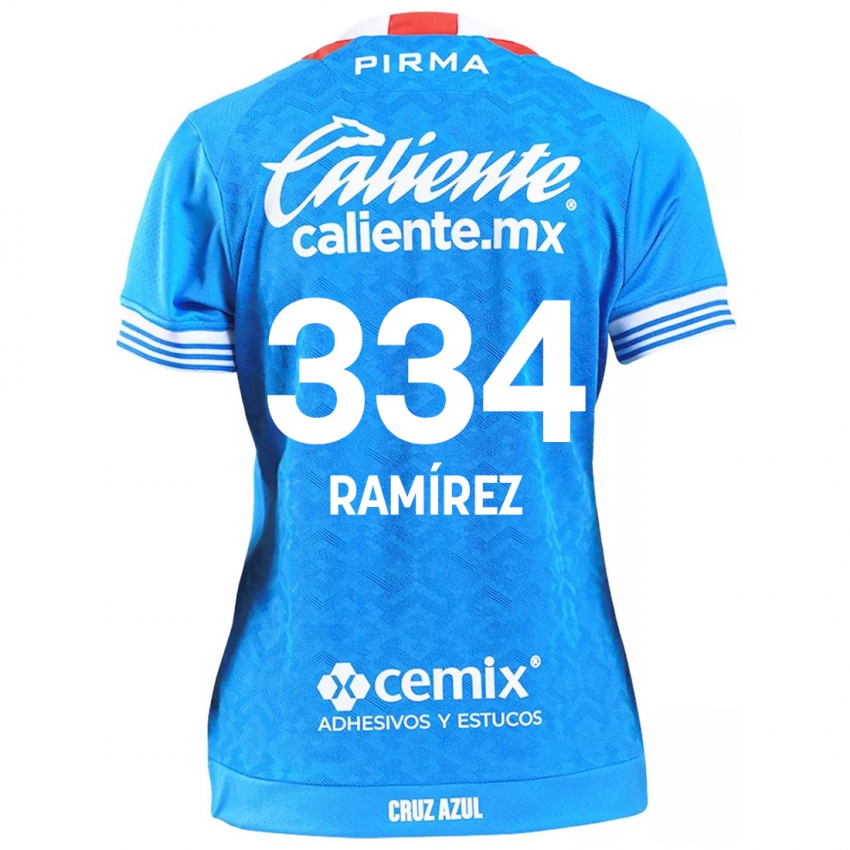 Gyermek Mauricio Ramírez #334 Égszínkék Hazai Jersey 2024/25 Mez Póló Ing