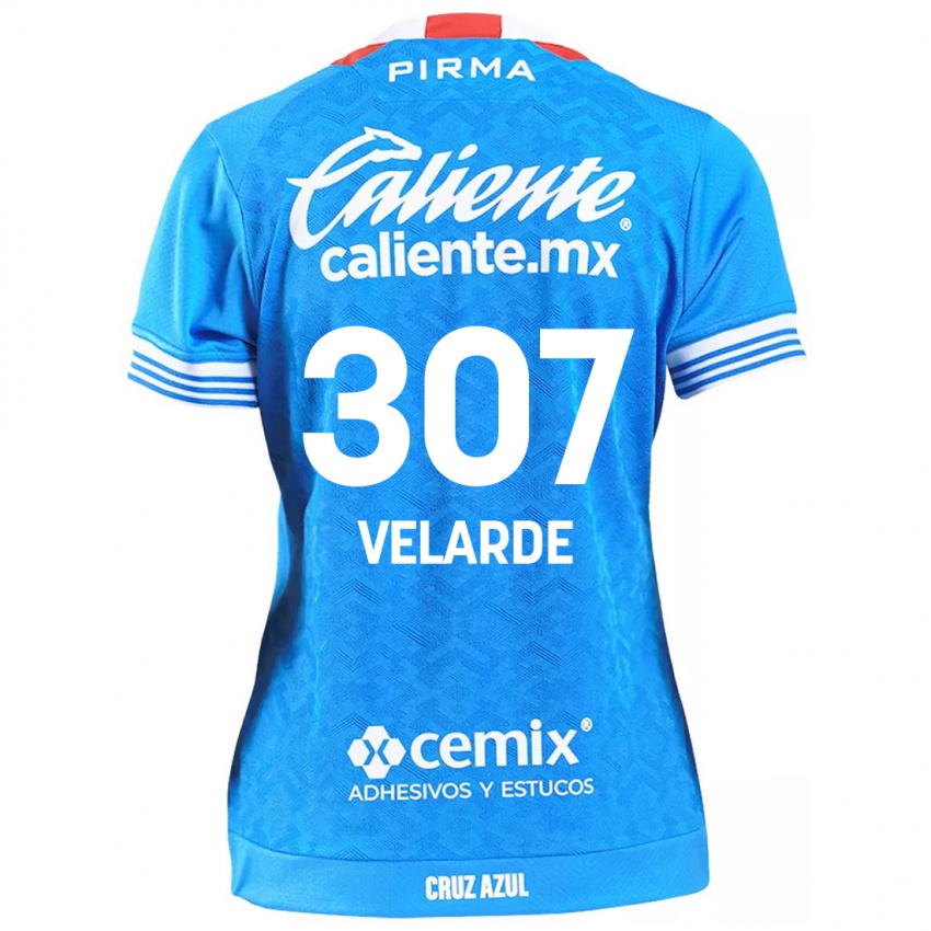 Gyermek Juan Velarde #307 Égszínkék Hazai Jersey 2024/25 Mez Póló Ing