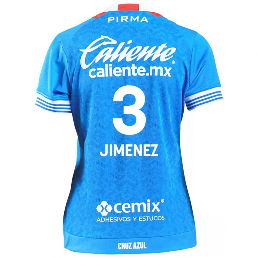 Gyermek Jaiber Jimenez #3 Égszínkék Hazai Jersey 2024/25 Mez Póló Ing