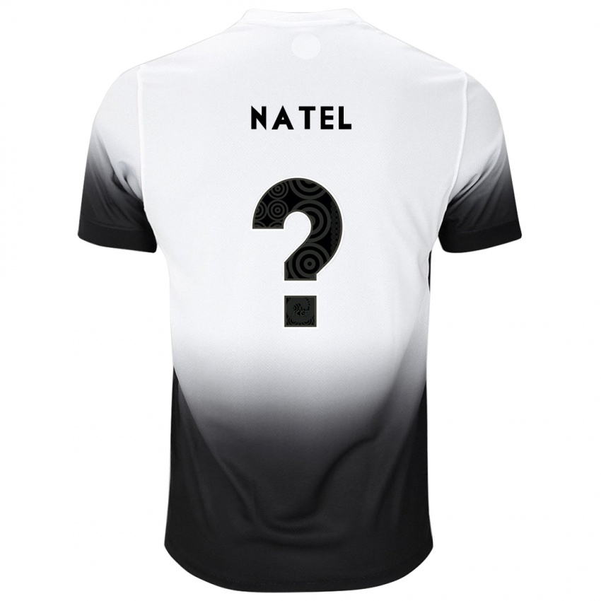 Gyermek Leo Natel #0 Fehér Fekete Hazai Jersey 2024/25 Mez Póló Ing