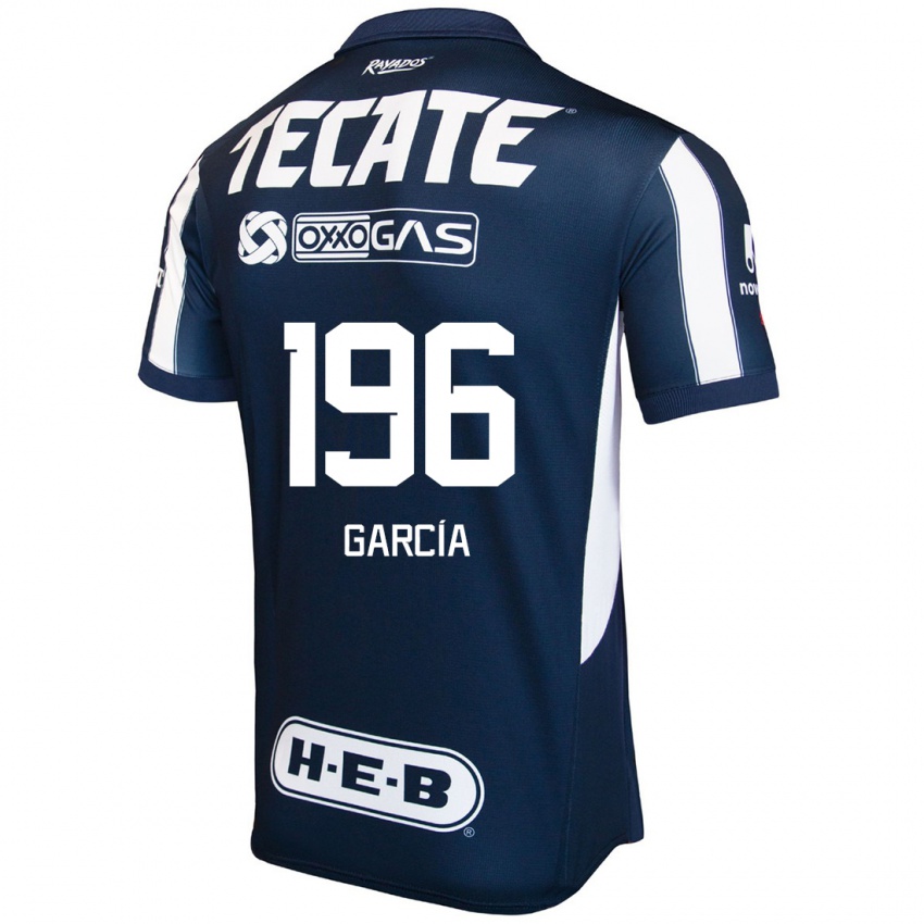 Gyermek Diego García #196 Kék Piros Fehér Hazai Jersey 2024/25 Mez Póló Ing