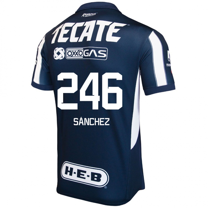 Gyermek Diego Sánchez #246 Kék Piros Fehér Hazai Jersey 2024/25 Mez Póló Ing