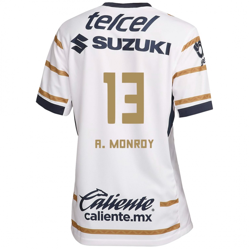 Gyermek Pablo Monroy #13 Fehér Obszidián Hazai Jersey 2024/25 Mez Póló Ing