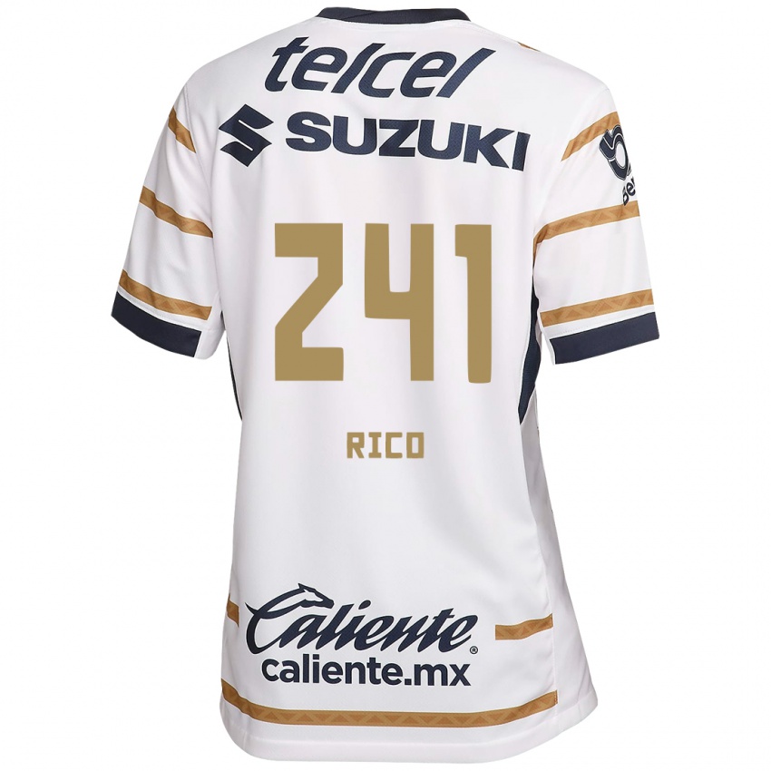 Gyermek Ángel Rico #241 Fehér Obszidián Hazai Jersey 2024/25 Mez Póló Ing