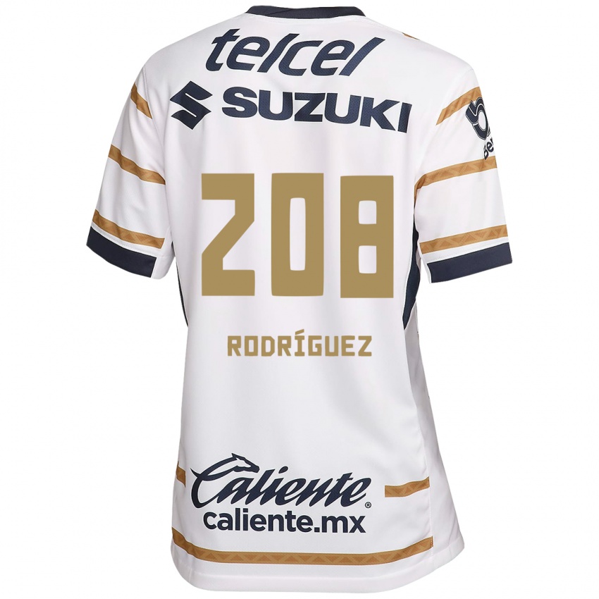 Gyermek Gael Rodríguez #208 Fehér Obszidián Hazai Jersey 2024/25 Mez Póló Ing