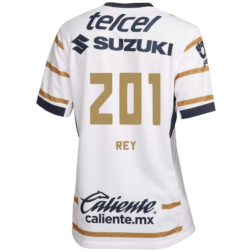 Gyermek Santiago Rey #201 Fehér Obszidián Hazai Jersey 2024/25 Mez Póló Ing