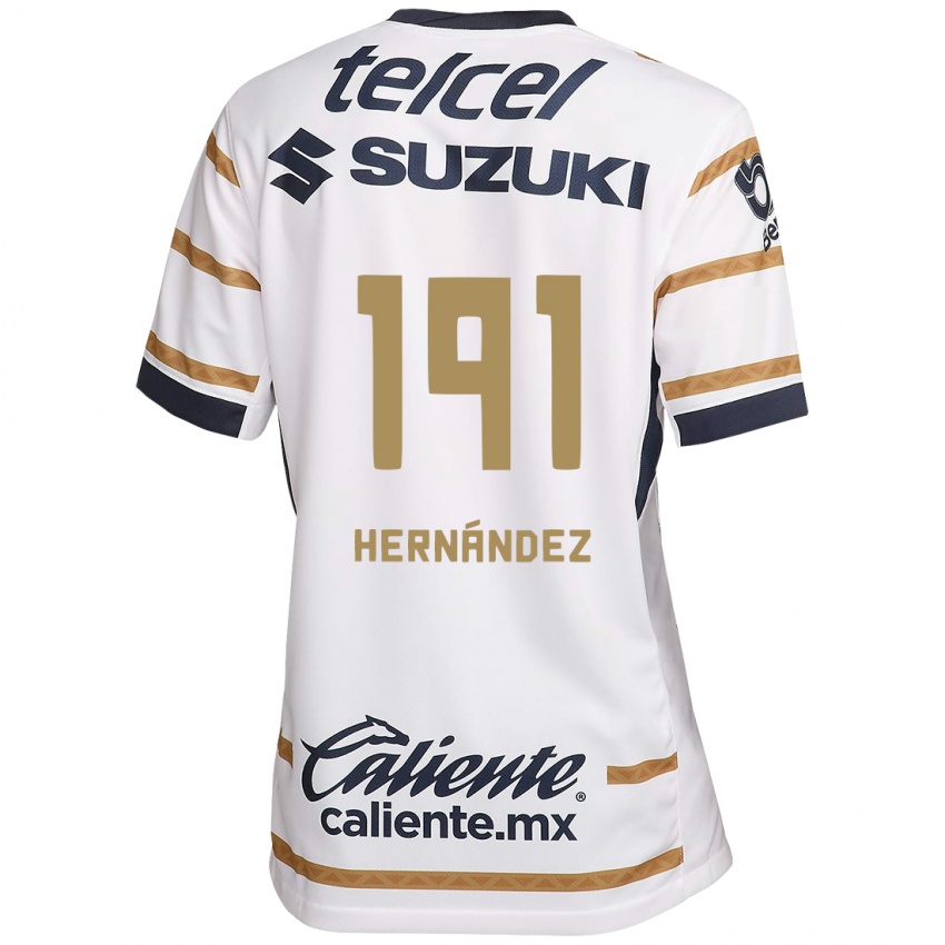 Gyermek Marco Hernández #191 Fehér Obszidián Hazai Jersey 2024/25 Mez Póló Ing