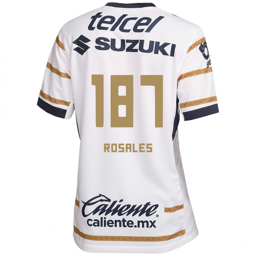 Gyermek Alonso Rosales #187 Fehér Obszidián Hazai Jersey 2024/25 Mez Póló Ing