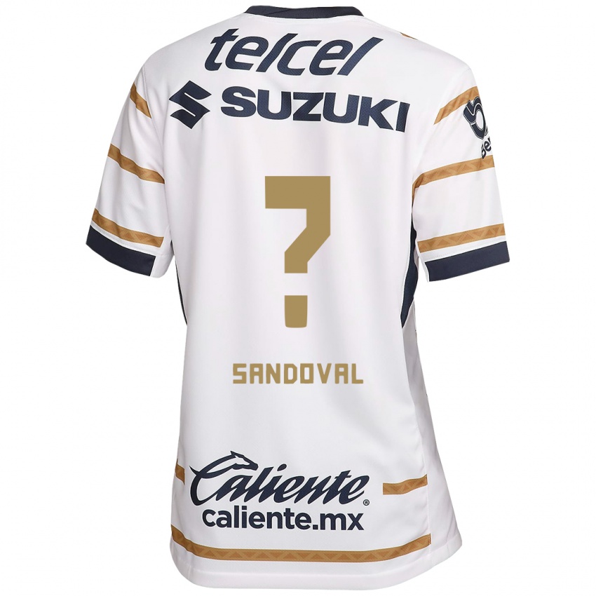 Gyermek Kevin Sandoval #0 Fehér Obszidián Hazai Jersey 2024/25 Mez Póló Ing