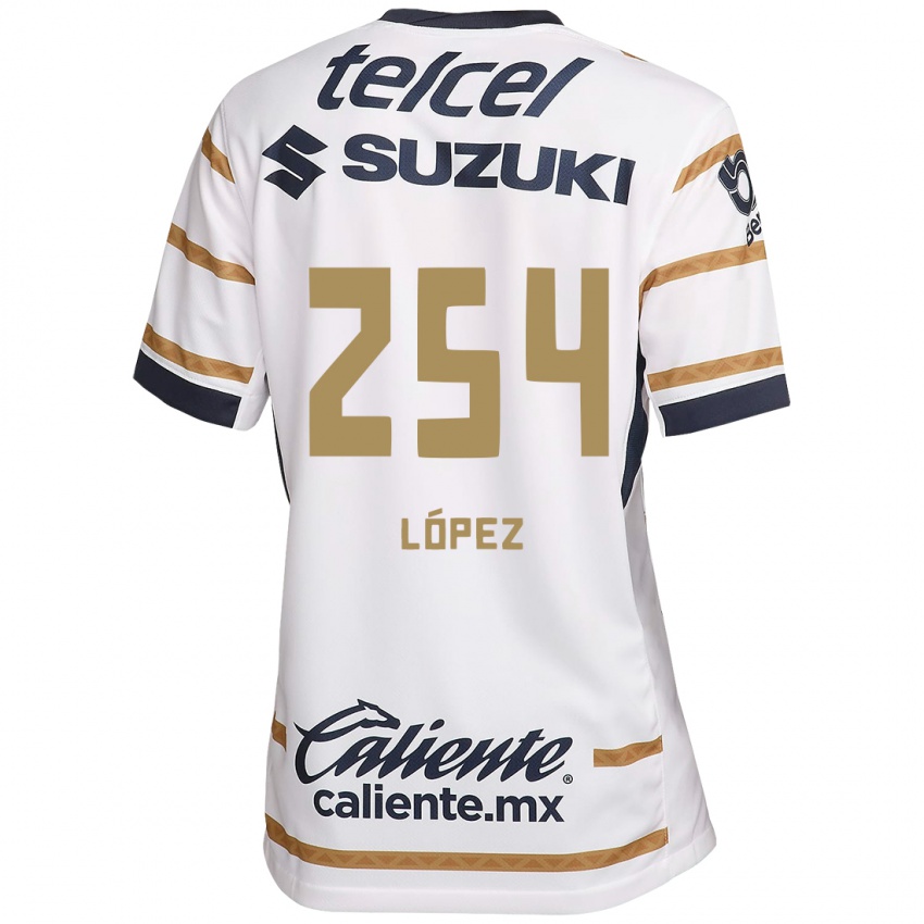 Gyermek Santiago López #254 Fehér Obszidián Hazai Jersey 2024/25 Mez Póló Ing