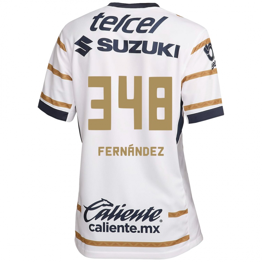 Gyermek Yerik Fernández #348 Fehér Obszidián Hazai Jersey 2024/25 Mez Póló Ing