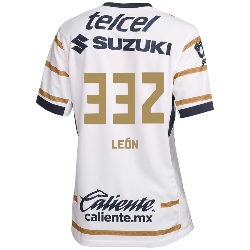 Gyermek Andryk León #332 Fehér Obszidián Hazai Jersey 2024/25 Mez Póló Ing