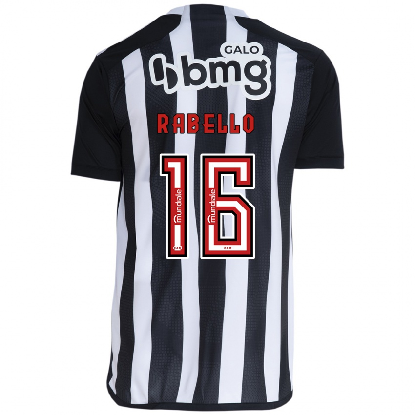 Gyermek Igor Rabello #16 Fehér Fekete Hazai Jersey 2024/25 Mez Póló Ing