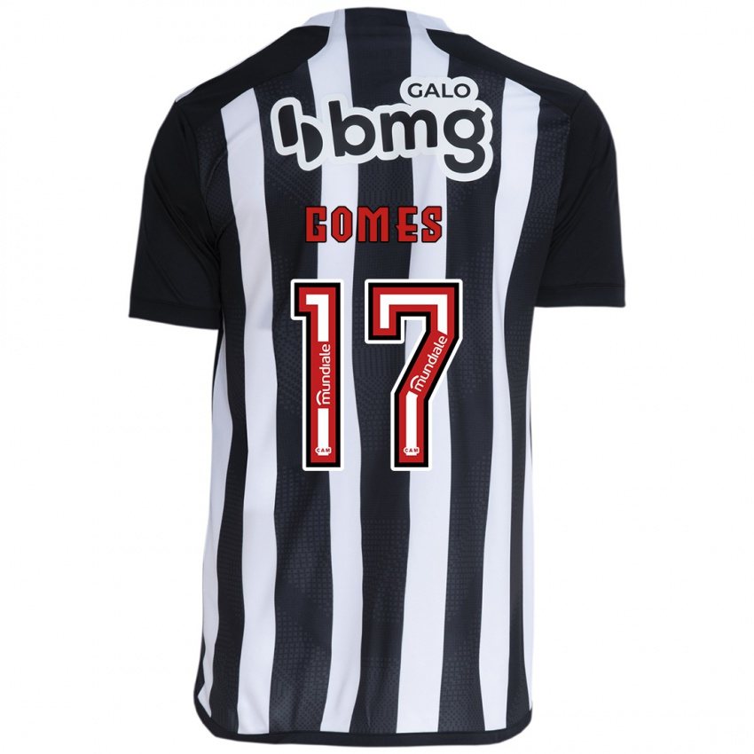 Gyermek Igor Gomes #17 Fehér Fekete Hazai Jersey 2024/25 Mez Póló Ing