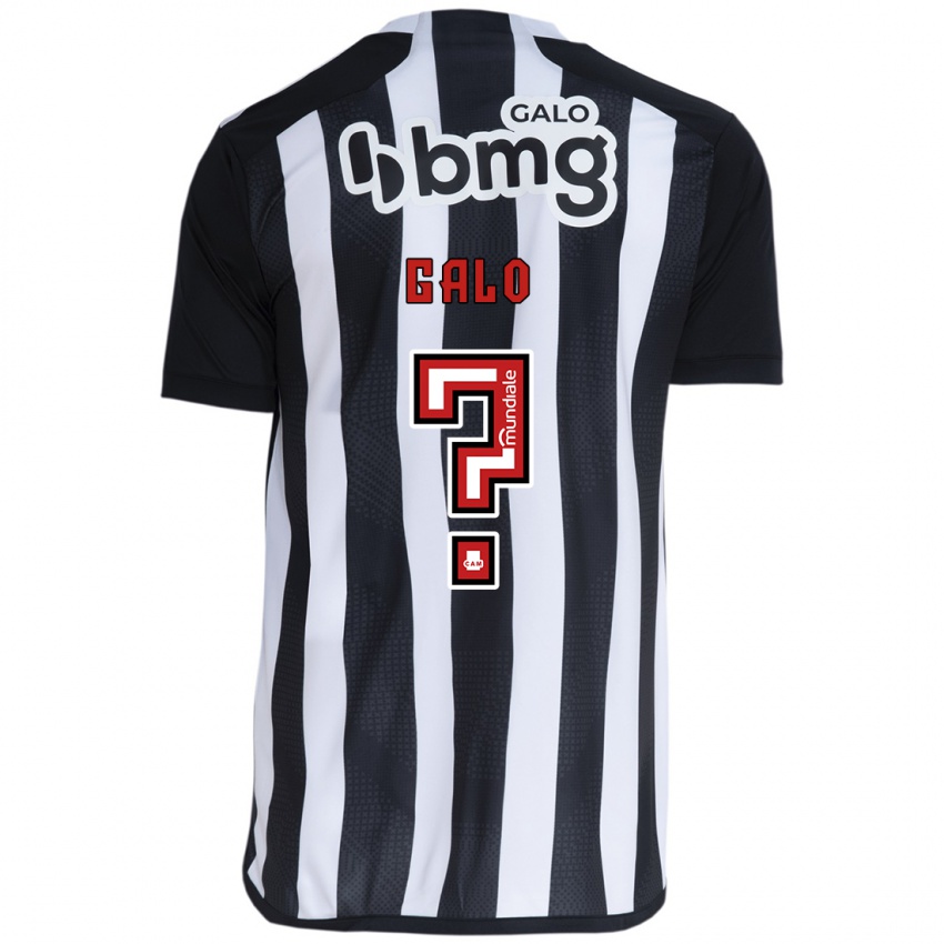 Gyermek Diego Galo #0 Fehér Fekete Hazai Jersey 2024/25 Mez Póló Ing