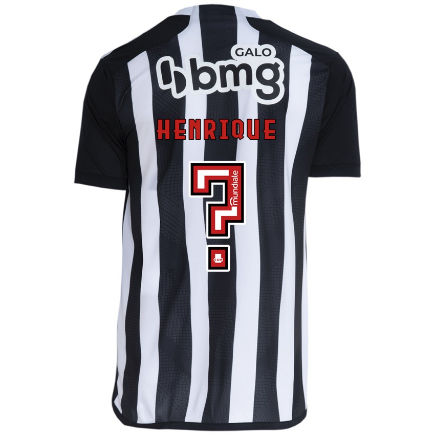 Gyermek Bruno Henrique #0 Fehér Fekete Hazai Jersey 2024/25 Mez Póló Ing