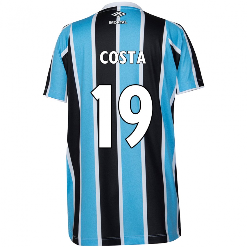 Gyermek Diego Costa #19 Kék Fekete Fehér Hazai Jersey 2024/25 Mez Póló Ing