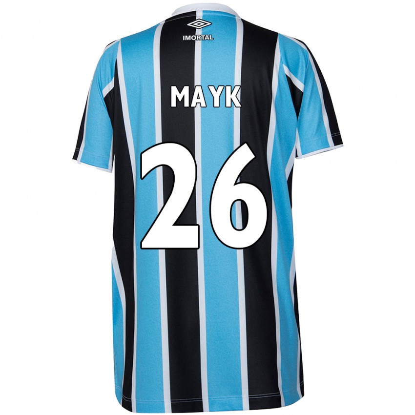 Gyermek Mayk #26 Kék Fekete Fehér Hazai Jersey 2024/25 Mez Póló Ing