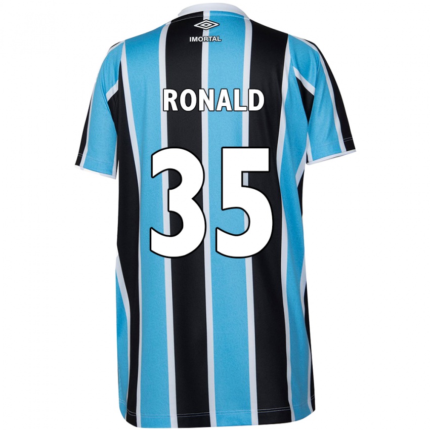 Gyermek Ronald #35 Kék Fekete Fehér Hazai Jersey 2024/25 Mez Póló Ing