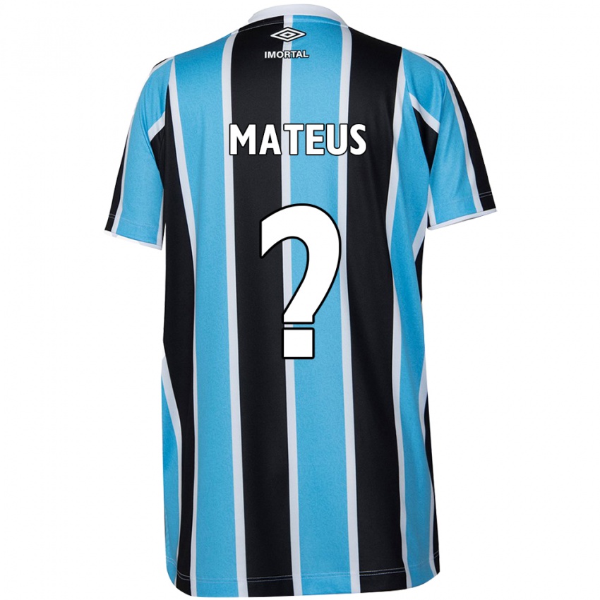 Gyermek Mateus #0 Kék Fekete Fehér Hazai Jersey 2024/25 Mez Póló Ing