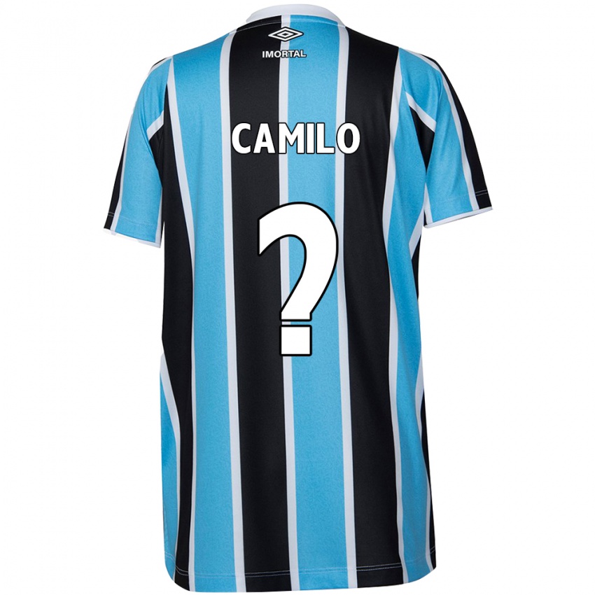 Gyermek Lucas Camilo #0 Kék Fekete Fehér Hazai Jersey 2024/25 Mez Póló Ing