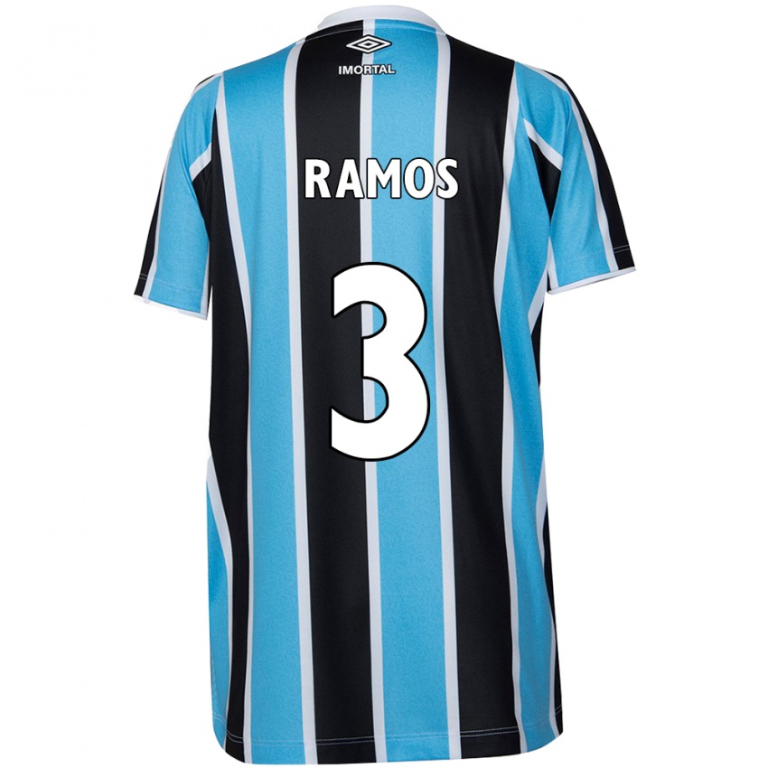 Gyermek João Ramos #3 Kék Fekete Fehér Hazai Jersey 2024/25 Mez Póló Ing