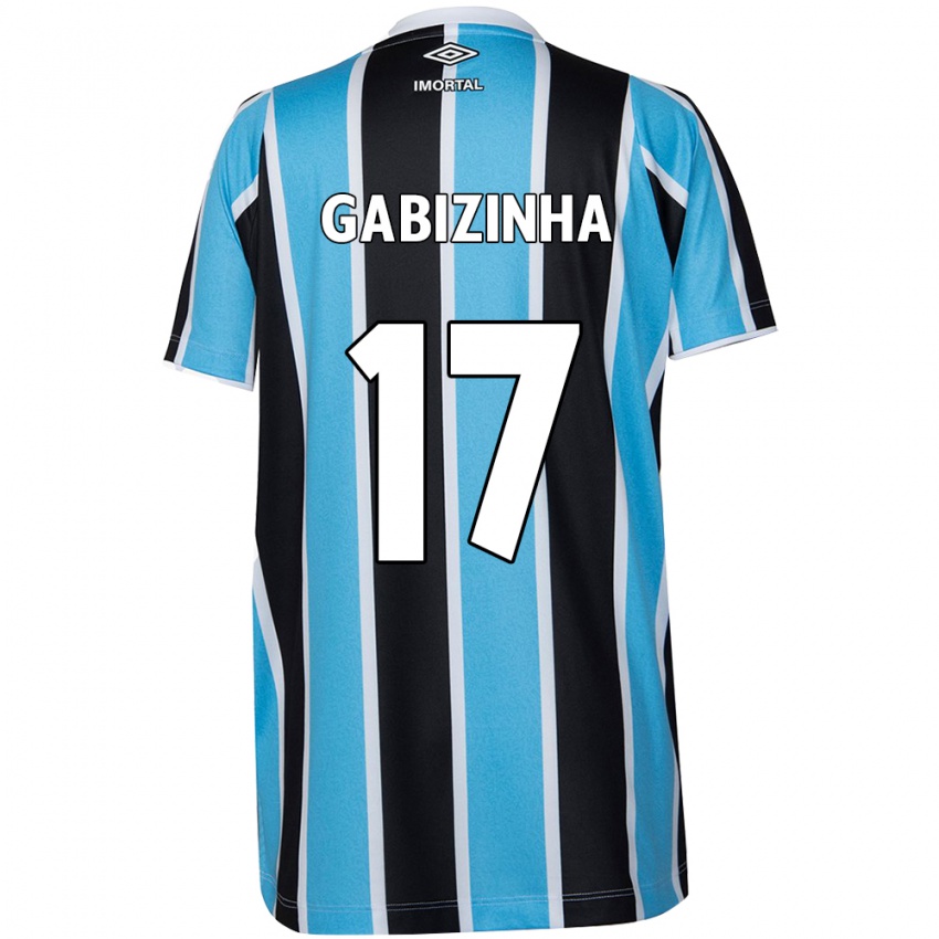 Gyermek Gabizinha #17 Kék Fekete Fehér Hazai Jersey 2024/25 Mez Póló Ing