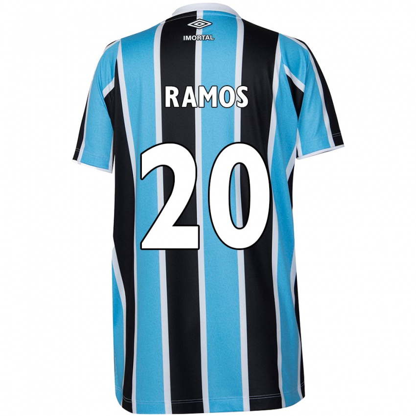 Gyermek Mónica Ramos #20 Kék Fekete Fehér Hazai Jersey 2024/25 Mez Póló Ing