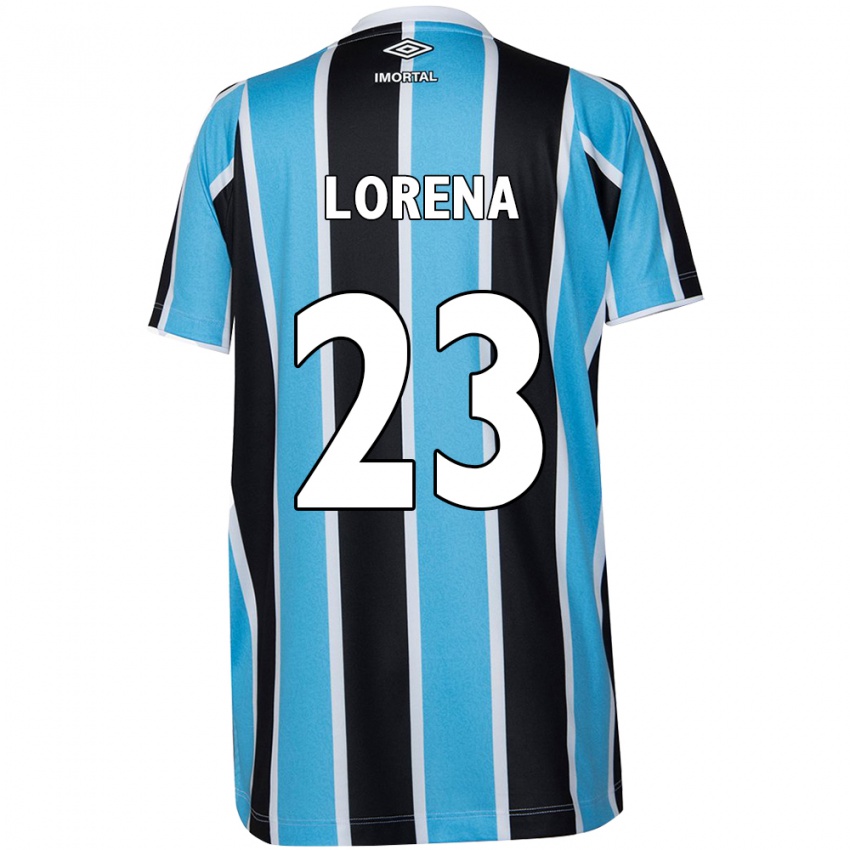 Gyermek Lorena #23 Kék Fekete Fehér Hazai Jersey 2024/25 Mez Póló Ing