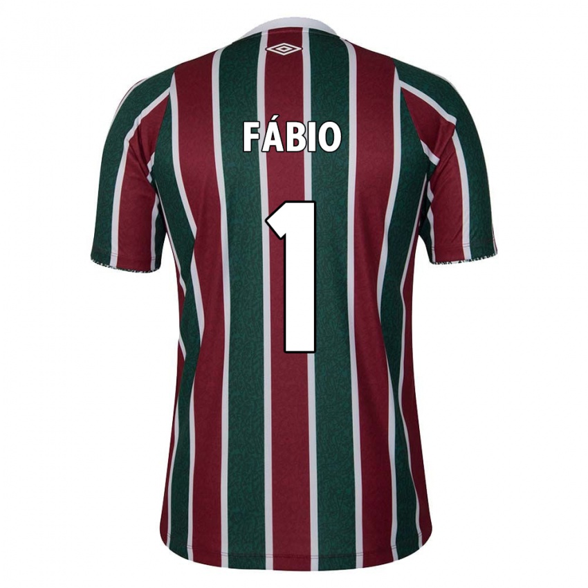 Gyermek Fábio #1 Zöld Barna Fehér Hazai Jersey 2024/25 Mez Póló Ing