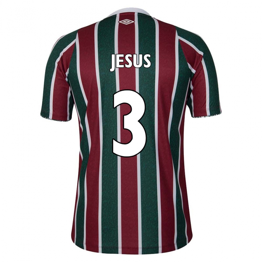 Gyermek Alexandre Jesus #3 Zöld Barna Fehér Hazai Jersey 2024/25 Mez Póló Ing