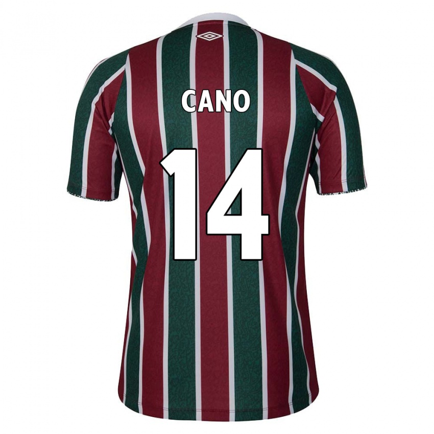 Gyermek Germán Cano #14 Zöld Barna Fehér Hazai Jersey 2024/25 Mez Póló Ing