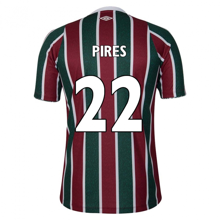 Gyermek Gabriel Pires #22 Zöld Barna Fehér Hazai Jersey 2024/25 Mez Póló Ing