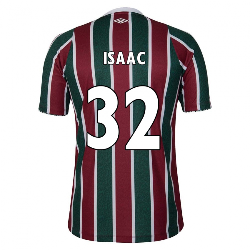 Gyermek Isaac #32 Zöld Barna Fehér Hazai Jersey 2024/25 Mez Póló Ing