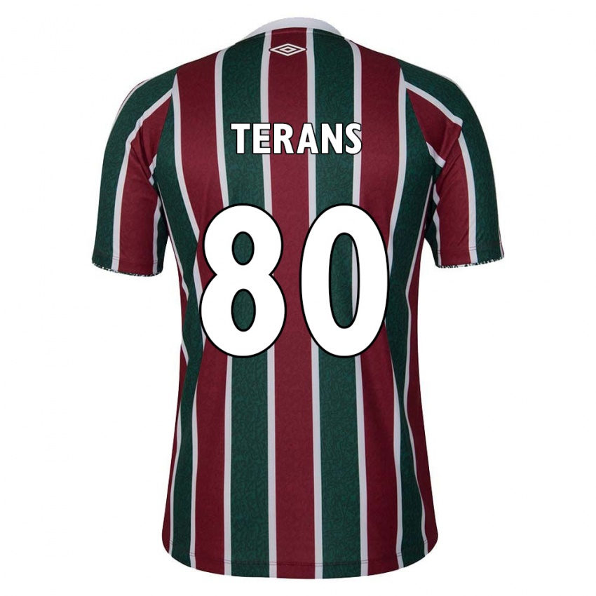 Gyermek David Terans #80 Zöld Barna Fehér Hazai Jersey 2024/25 Mez Póló Ing