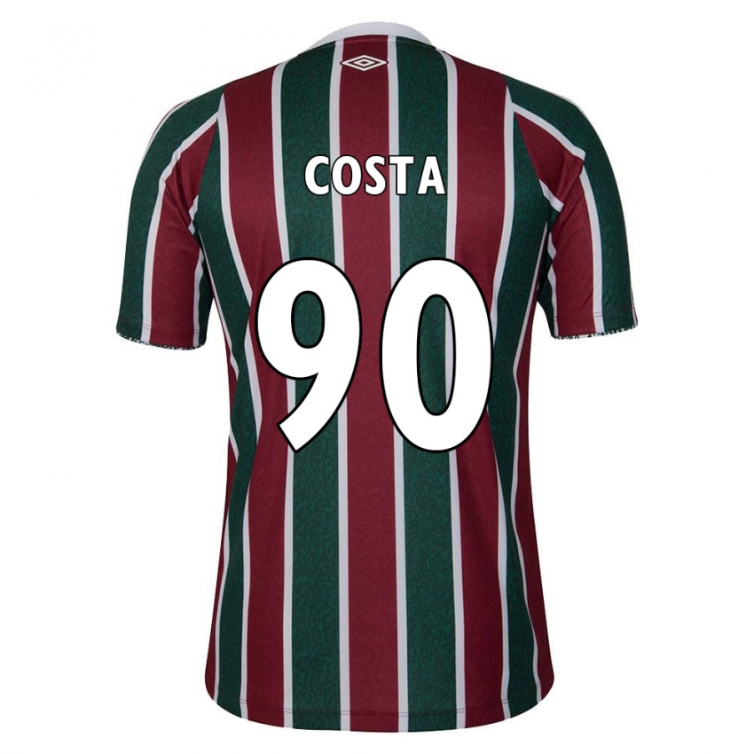 Gyermek Douglas Costa #90 Zöld Barna Fehér Hazai Jersey 2024/25 Mez Póló Ing