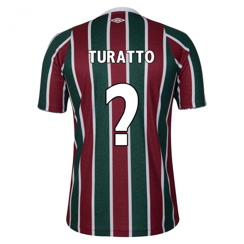 Gyermek Luiz Turatto #0 Zöld Barna Fehér Hazai Jersey 2024/25 Mez Póló Ing