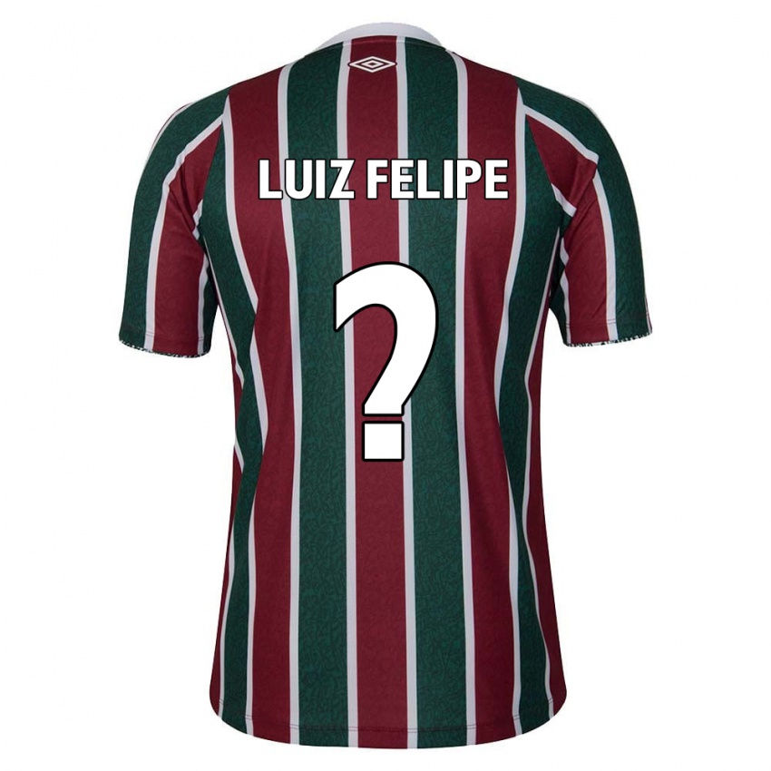 Gyermek Luiz Felipe #0 Zöld Barna Fehér Hazai Jersey 2024/25 Mez Póló Ing